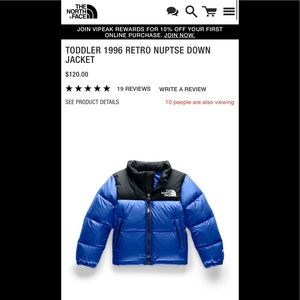 NWT the north face 700 down jacket 3T